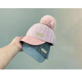 Chenille fabric children winter hats basketball cap